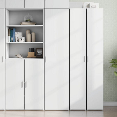 Berkfield Highboard White 45X42.5X185 Cm Engineered Wood - image 1