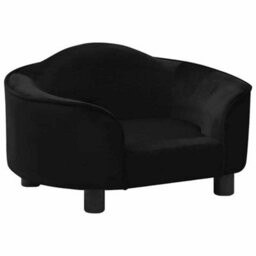 Berkfield Sturdy Dog Sofa Black 67X47X36 Cm Plush