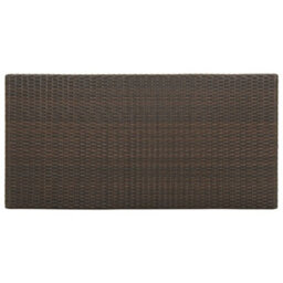 Berkfield Durable Bar Table With Storage Rack Brown 120X60X110 Cm Poly Rattan - thumbnail 5