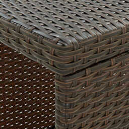 Berkfield Durable Bar Table With Storage Rack Brown 120X60X110 Cm Poly Rattan - thumbnail 6