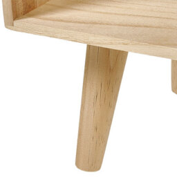 Wyld And Coco Light Brown 2-Drawer Animal Theme Nightstand - Small Bedside Table With Bun Feet - thumbnail 8