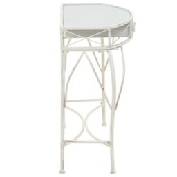 Berkfield Side Table French Style Metal 82X39X76 Cm White - thumbnail 3