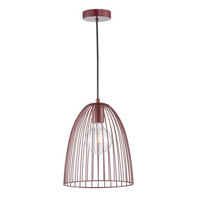 DAR Maya Satin Purple One Light Pendant - image 1
