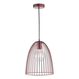 DAR Maya Satin Purple One Light Pendant