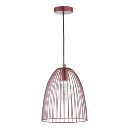 DAR Maya Satin Purple One Light Pendant - thumbnail 2