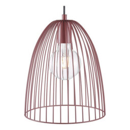 DAR Maya Satin Purple One Light Pendant - thumbnail 3
