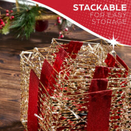 The Christmas Workshop Light-Up Gold & Red Gift Boxes - thumbnail 8