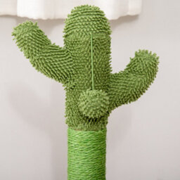 Pawhut Cactus Cat Tree, 60Cm Sisal Scratching Post For Indoor Cats, Green - thumbnail 8