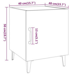 Vidaxl Bedside Cabinet Smoked Oak Engineered Wood - thumbnail 9