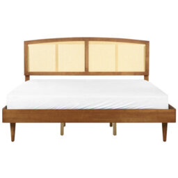 Beliani Bed Rattan Varzy 180 X 200 Cm (Eu Super King) Brown - thumbnail 4