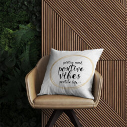 Warren Reed Designer Positive Mind, Vibes, Life Outdoor Cushion 45Cm X 45Cm - thumbnail 2