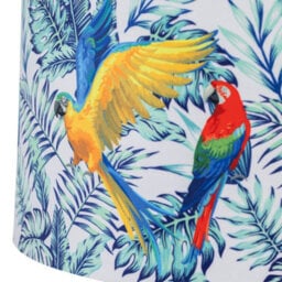 First Choice Lighting Aura - Satin Brass Table Lamp With Parrot Velvet Shade - thumbnail 2