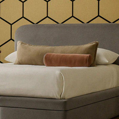 "Urban Textures Luxury 20"" High Velvet Fabric Upholstered Mira Bed Headboard - Steel" - image 1