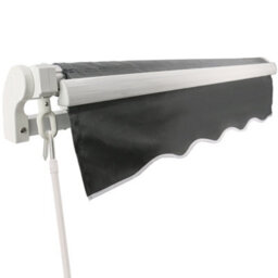 Sundaze 2 X 1.5M Manual Awning Retractable Garden Patio Canopy Sun Shade Shelter With Fittings And Crank Handle Grey - thumbnail 4
