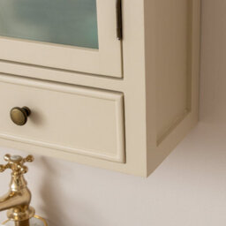 Melody Maison Cream & Wooden Wall Cabinet With Drawers - Claudia Range - thumbnail 6