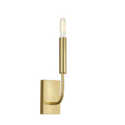 Elegant White Linen Wall Light With Burnished Brass Finish And Led Bulb - thumbnail 2