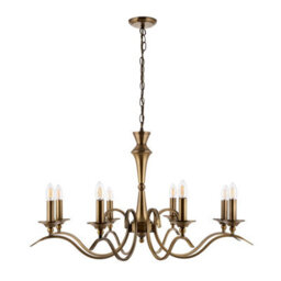 Luminosa Lighting Luminosa Kora 8 Light Chandelier Antique Brass Finish, E14 - thumbnail 6