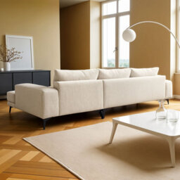 Abakus Direct Venice Corner Sofa In Cream Right Facing With Deep Seats And Extra-Wide Padded Arms - thumbnail 6