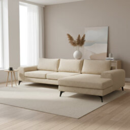Abakus Direct Venice Corner Sofa In Cream Right Facing With Deep Seats And Extra-Wide Padded Arms - thumbnail 8