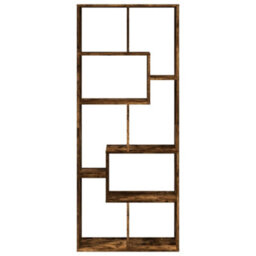 Walplus Room Divider Bookcase Smoked Oak 67X25X161.5 Cm Engineered Wood - thumbnail 5
