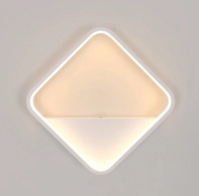 Wall Light Aluminium Led Flush Mounted Sconce White 42 Cm - image 1