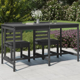 Berkfield Garden Table Grey 203.5X90X110 Cm Solid Wood Pine