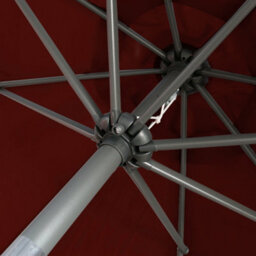 Rinse Bathrooms Outdoor Patio Garden Parasol 2.7M Sun Shade Umbrella Canopy W/crank Tilt Uv Protection Wine - thumbnail 5