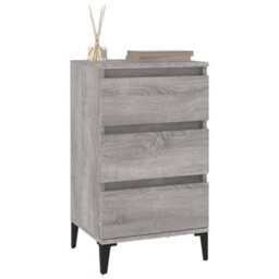 Berkfield Bedside Cabinet Grey Sonoma 40X35X70 Cm Engineered Wood - thumbnail 4