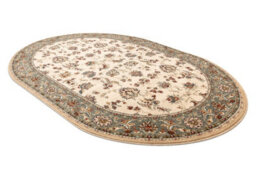 RugsX Wool Carpet Polonia Oval Madras Flowers Jasmine 2 Green 170X235 Cm - thumbnail 3