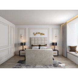 Luther Upholstered  Pebble Tv Bed Frame - thumbnail 2