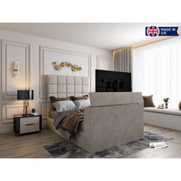 Luther Upholstered  Pebble Tv Bed Frame - thumbnail 7