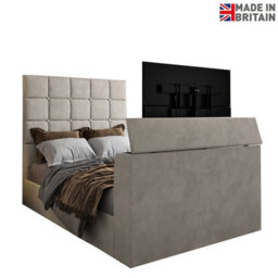 Luther Upholstered  Pebble Tv Bed Frame - thumbnail 5