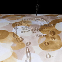 Neel Blue Golden Petals Polyester Shower Curtain, Water-Resistant Bathroom Curtain With 12 Hooks - 180X180Cm - thumbnail 6