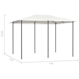 Walplus Gazebo Outdoor Beach Party Festival Camping Tent Canopy Wedding Marquee Awning3X4X2.6 M Cream 160 G/ma - thumbnail 4