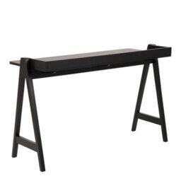 Furniture To Go Miso Office Desk In Matt Black Lacquered - thumbnail 3