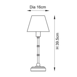 Luminosa Lighting Luminosa Burley Rechargeable Brushed Aged Brass Plate Table Lamp With Shell Bay Blue Fabric Leaf Shade 16Cm Integrated Led - thumbnail 8