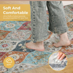 Marlow 80X150Cm Floor Rug Runner Washable Non Slip For Living Room Bedroom - thumbnail 7