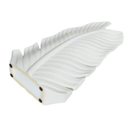Biznest White Leaf Vase Elegant Decor Beautiful Accent Piece 38.5X38.5Cm, Stylish Home Decoration For Any Room - thumbnail 4