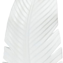 Biznest White Leaf Vase Elegant Decor Beautiful Accent Piece 38.5X38.5Cm, Stylish Home Decoration For Any Room - thumbnail 1