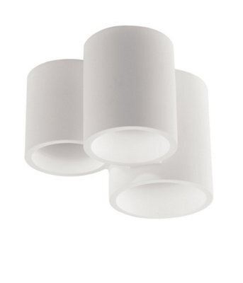 Luminosa Lighting Luminosa Banjie Paintable Plaster Ceiling Lamp White, Gu10