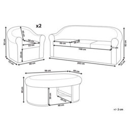 Wyld and Coco Verdantnest 5 Seater Garden Sofa Set - Natural Rattan With White Cotton Cushions, 3-Seater + 2 Armchairs + Oval Coffee Table - thumbnail 4