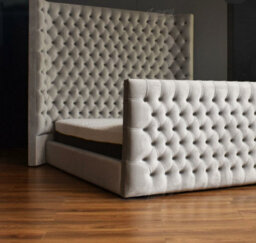 Stratus Interiors Carrington Wing Back Chesterfield Tall Headboard & Footboard Bed Frame - Add Professional Assembly & Delivery- Double - No Storage