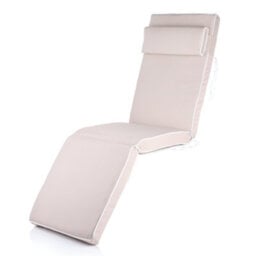 Alfresia Taupe Steamer Deck Chair Garden Cushion With Luxury Thick Foam Filling - thumbnail 1