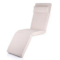 Alfresia Taupe Steamer Deck Chair Garden Cushion With Luxury Thick Foam Filling