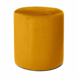 Adore Designs Victoria Plush Velvet Round Foot Stool Pouffe -  Turmeric - thumbnail 1