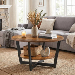 Coffee Sofa Side End Desk Table For Living Room Round Center Table - thumbnail 3