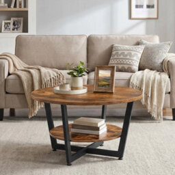 Coffee Sofa Side End Desk Table For Living Room Round Center Table - thumbnail 5