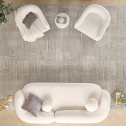 Silver Grey Abstract Modern Living Room Bedroom & Dining Room Rug-69 X 229Cmcm (Runner) - thumbnail 3