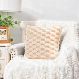Living And Home Cozy Soft Plush Throw Pillowcases Cushion Covers Warm And Comfortable Set Of 2 Without Insert - thumbnail 3