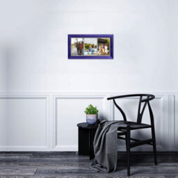AK Frames 16X8 Purple Classic Multi Photo Frame With Silver Mount - Holds 3 Apertures (3X) 7X5 Photos - thumbnail 3